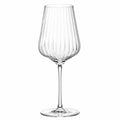 Copa de vino 500 ml de vidrio transparente con pie acanalada